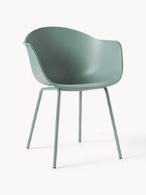 Chaise scandinave plastique Claire, Vert sauge, larg. 60 x prof. 54 cm