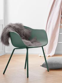 Židle s područkami s kovovými nohami Claire, Šalvějově zelená, Š 60 cm, H 54 cm