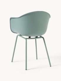 Chaise scandinave plastique Claire, Vert sauge, larg. 60 x prof. 54 cm