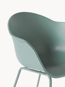 Chaise scandinave plastique Claire, Vert sauge, larg. 60 x prof. 54 cm