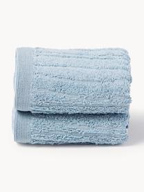 Serviette de toilette en coton Audrina, tailles variées, Gris-bleu, Serviettes de toilette, larg. 50 x long. 100 cm, 2 pièces