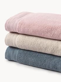 Lot de serviettes de bain en coton bio Premium, tailles variées, Beige clair, 3 éléments (1 serviette invité, 1 serviette de toilette et 1 drap de bain)