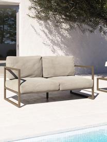 Garten-Loungesofa (2-Sitzer) Comova, Bezug: 100 % Polyester, Gestell: Metall, pulverbeschichtet, Webstoff Hellbeige, Olivgrün, B 152 x T 85 cm