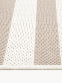 Gestreifter In- & Outdoor-Teppich Axa, 86 % Polypropylen, 14 % Polyester, Off White, Beige, B 80 x L 150 cm (Größe XS)