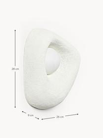 Applique à finition sablée Monsti, Blanc crème, larg. 26 x haut. 9 cm