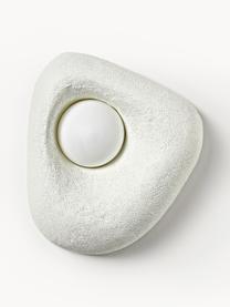 Applique à finition sablée Monsti, Blanc crème, larg. 26 x haut. 9 cm