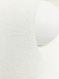 Applique con finitura sabbia Monsti, Paralume: vetro, Struttura: resina, metallo, Bianco crema, Larg. 26 x Alt. 9 cm