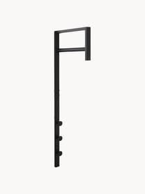 Perchero de pared de metal Sendi, Metal recubierto, Negro, An 30 x Al 82 cm