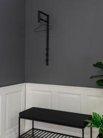 Perchero de pared de metal Sendi, Metal recubierto, Negro, An 30 x Al 82 cm