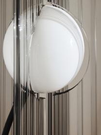 Kleine Stehlampe Mills, Lampenschirm: Glas, Hellgrau, Silberfarben, H 135 cm