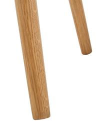 Krzesło z podłokietnikami ze sztucznej skóry Nora, Tapicerka: sztuczna skóra (poliureta, Nogi: drewno dębowe, Brązowy, drewno dębowe, S 56 x G 55 cm
