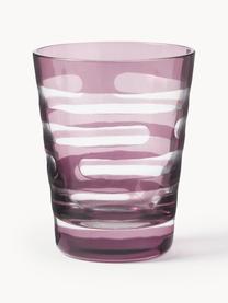 Waterglazenset Tubular, set van 4, Glas, Meerkleurig, Ø 8 x H 10 cm, 250 ml