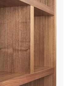 Groot boekenrek Portlyn, Frame: honingraatconstructie van, Oppervlakte: notenhoutfineer Dit produ, Walnoothout, B 150 x H 198 cm
