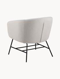 Fauteuil cocktail Ramsey, Tissu gris clair, larg. 72 x prof. 67 cm