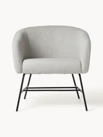 Fauteuil cocktail Ramsey, Tissu gris clair, larg. 72 x prof. 67 cm