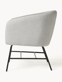 Fauteuil cocktail Ramsey, Tissu gris clair, larg. 72 x prof. 67 cm