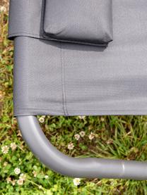 Leżak ogrodowy podwójny Gordo, Stelaż: metal malowany proszkowo, Czarny, D 200 x S 180 cm