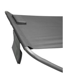 Tumbona doble para exterior Gordo, Estructura: metal con pintura en polv, Asiento: poliéster, Negro, L 200 x An 180 cm