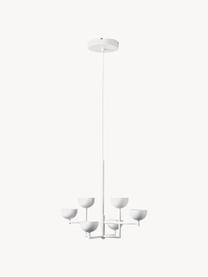 Velké závěsné LED svítidlo Paula, Bílá, Š 55 cm, V 49 cm