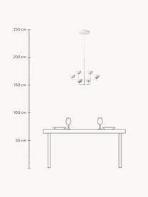 Lampada grande a sospensione a LED Paula, Struttura: metallo verniciato a polv, Baldacchino: metallo verniciato a polv, Bianco, Larg. 55 x Alt. 49 cm