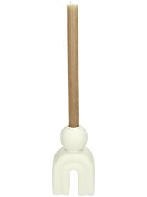 Candelabro moderno Nele, Poliresina, Blanco, An 10 x Al 16 cm