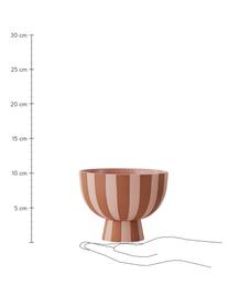 Ručně vyrobená mísa na ovoce Toppu, Kamenina, Karamelová, růžová, Ø 13 cm, V 10 cm