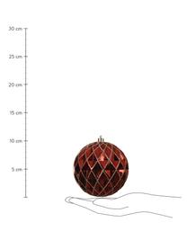Breukvaste kerstballen Gam Ø 10 cm, 2 stuks, Rood, goudkleurig, Ø 10 x H 10 cm