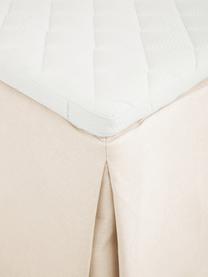 Cama continental Premium Dahlia, Patas: madera de abedul maciza p, Tejido blanco crema, An 200 x L 200 cm, dureza H3