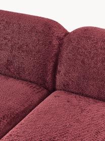 Modulares Sofa Wolke (3-Sitzer) aus Teddy-Bouclé, Bezug: Teddy-Bouclé (100 % Polye, Füße: Kunststoff Dieses Produkt, Teddy-Bouclé Weinrot, B 256 x T 118 cm