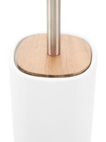 WC kartáč s víkem z akáciového dřeva Wili, Bílá, akáciové dřevo, Ø 11 cm, V 37 cm