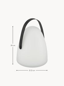 Prenosná exteriérová stolová LED lampa Collirados, Biela, čierna, Ø 21 x V 30 cm