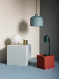 Lámpara de mesa pequeña Sculpture, Pantalla: vidrio, Cable: forro textil, Blanco, dorado, Ø 12 x Al 19 cm