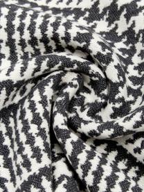 Kissenhülle Glencheck mit Hahnentritt Muster, Bezug: 85% Baumwolle, 8% Viskose, Schwarz, Weiss, 50 x 50 cm