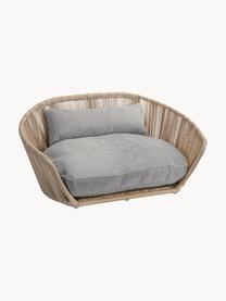 In- & Outdoor-Hundebett Vogue, Bezug: 90 % Polyester, 10 % Nylo, Rahmen: Aluminium, pulverbeschich, Hellgrau, Beige, B 110 x T 74 cm