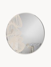 Bezrámové nástěnné zrcadlo s tištěným dekorem Aside, Zrcadlové sklo, Béžová, Ø 80 cm, H 2 cm