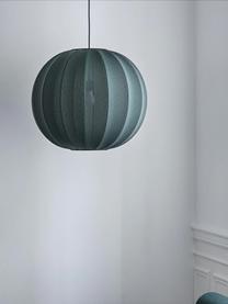 Hanglamp Knit-Wit, Lampenkap: kunstvezel, Decoratie: gecoat metaal, Grijsblauw, Ø 45 x H 36 cm