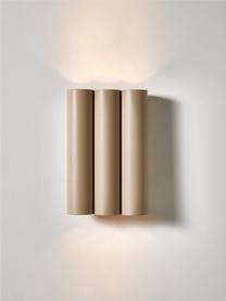 Up- en downlamp Tacey, Metaal, Lichtbeige, B 18 x H 28 cm