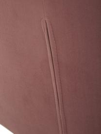 Chaise velours rembourrée Tess, Velours vieux rose, pieds or, larg. 49 x prof. 64 cm