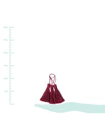 Nappe Lurex, 3 pz., Cotone con filo di lurex, Vino rosso, dorato, Ø 2 x Alt. 8 cm