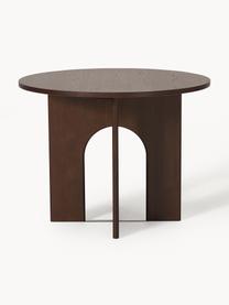 Table ronde Apollo, tailles variées, Bois de chêne, brun foncé laqué, Ø 100 cm