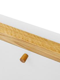 Wandbureau Brenta, uitklapbaar, Frame: gelakt MDF, FSC®-gecertif, Wit, hout, B 74 cm x H 44 cm