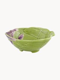 Cuencos artesanales Artichoke, 2 uds., Cerámica de gres, Verde claro, Ø 12 x Al 5 cm