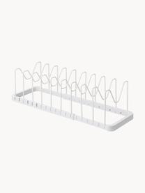 Porta pentole allungabile Tower, Plastica (ABS), acciaio rivestito, Bianco, Larg. 42-82 x Alt. 18 cm