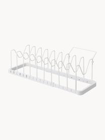 Porta pentole allungabile Tower, Plastica (ABS), acciaio rivestito, Bianco, Larg. 42-82 x Alt. 18 cm