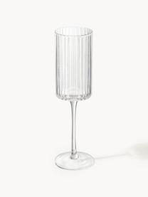 Ručně foukané sklenice na sekt Aleo, 4 ks, Sodnovápenaté sklo, Transparentní, Ø 7 cm, V 23 cm, 240 ml