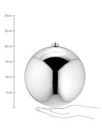 Bombka odporna na stłuczenia Stix, Odporne na stłuczenia tworzywo sztuczne, Odcienie srebrnego, Ø 20 cm