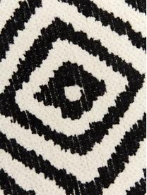 Tappeto Kilim nero/bianco Mozaik, 90% cotone 10% poliestere, Nero, Larg. 120 x Lung. 180 cm (taglia S)