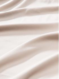 Taie d'oreiller en satin de coton à motif floral Margot, Bleu foncé, beige clair, larg. 50 x long. 70 cm
