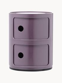 Design container Componibili, 2 modules, Kunststof (ABS), gelakt, Greenguard-gecertificeerd, Lavendel, glanzend, Ø 32 x H 40 cm