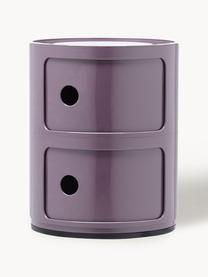 Design container Componibili, 2 modules, Kunststof (ABS), gelakt, Greenguard-gecertificeerd, Lavendel, glanzend, Ø 32 x H 40 cm
